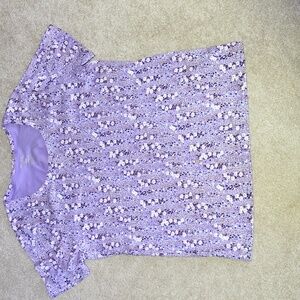 Floral Print T-shirt / Purple Floral Tee